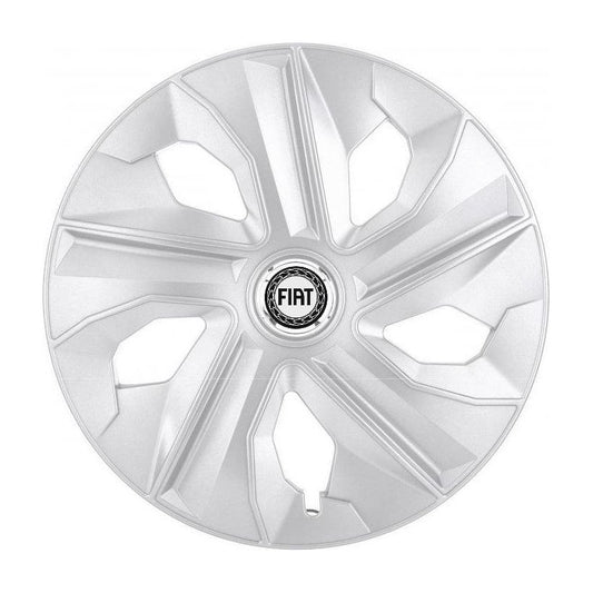 Set 4 Capace Roti, potrivite jantelor de R16, pentru Fiat, model luna cromat