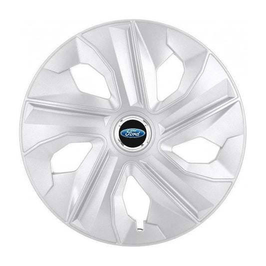 Set 4 Capace Roti, potrivite jantelor de R16, pentru Ford, model luna cromat