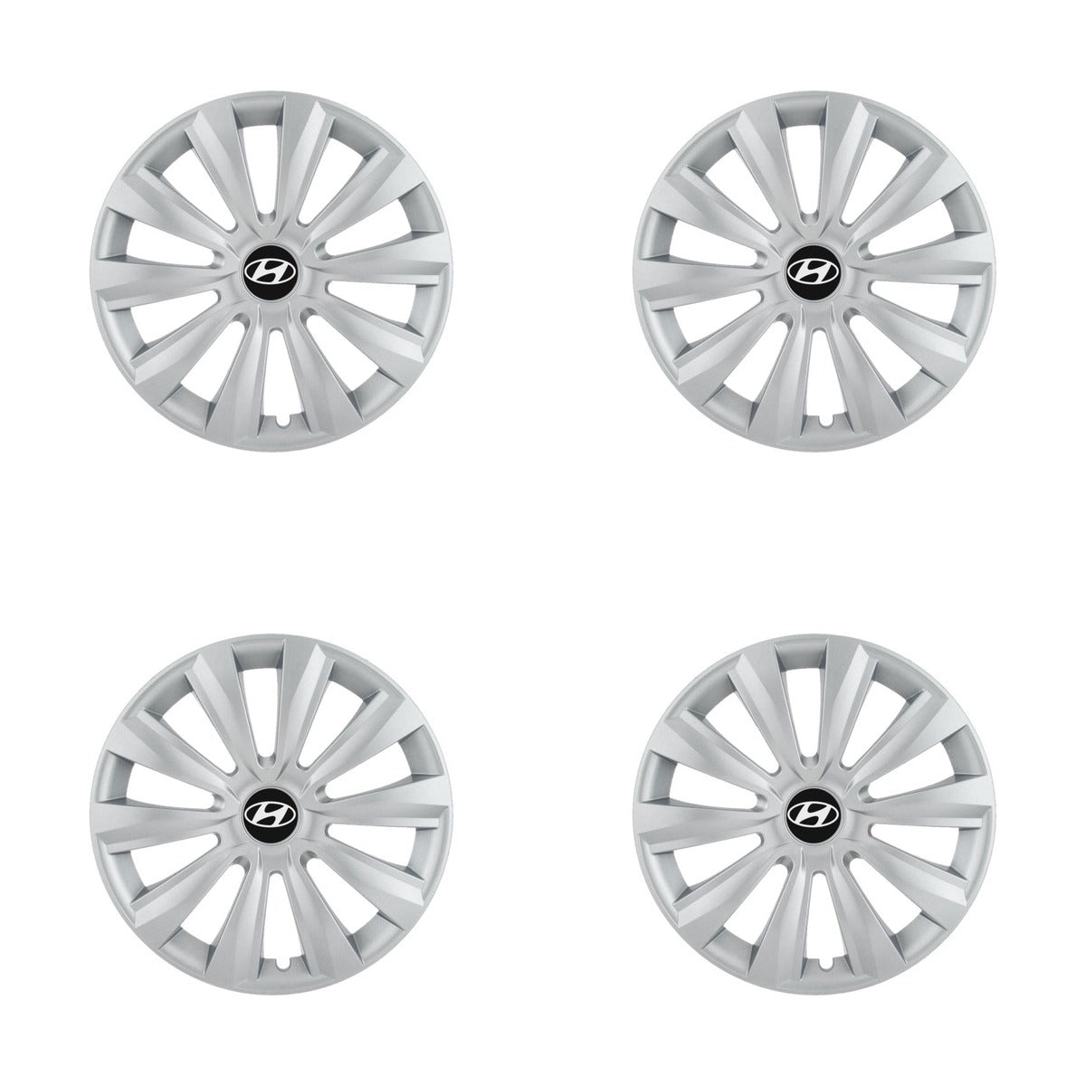 Set 4 Capace Roti, potrivite jantelor de R16, pentru Hyundai, model delta cromat