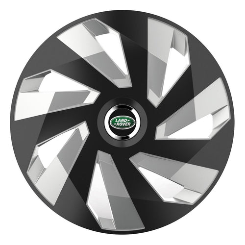 Set 4 Capace Roti, potrivite jantelor de R16, pentru Land Rover, model vector black and silver