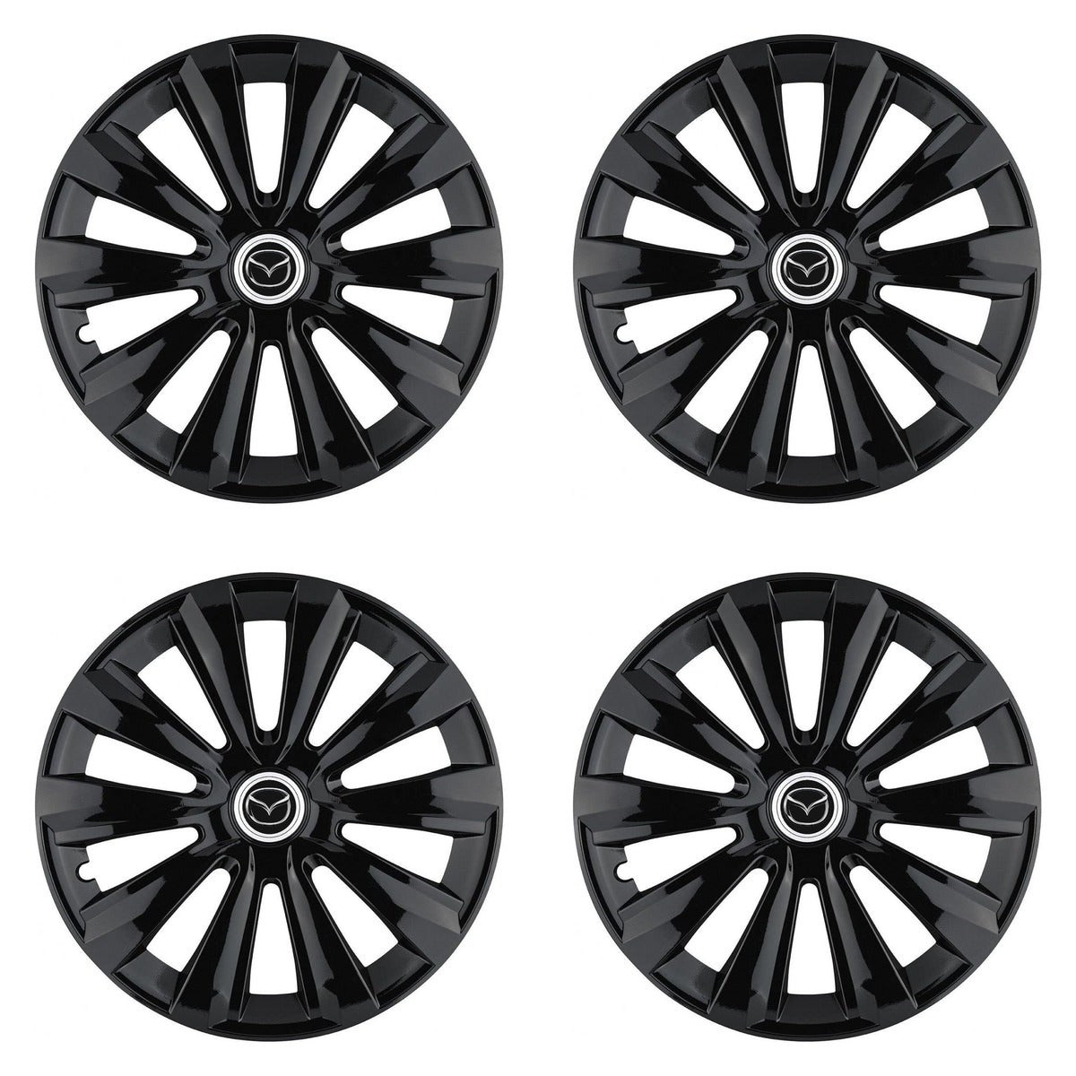 Set 4 Capace Roti, potrivite jantelor de R16, pentru Mazda, model delta negru