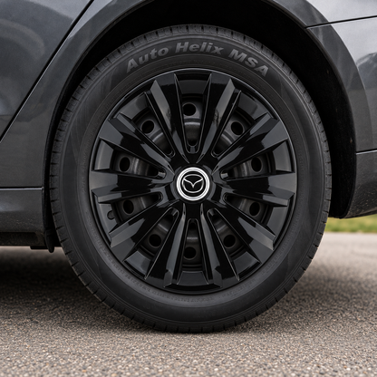 Set 4 Capace Roti, potrivite jantelor de R16, pentru Mazda, model delta negru