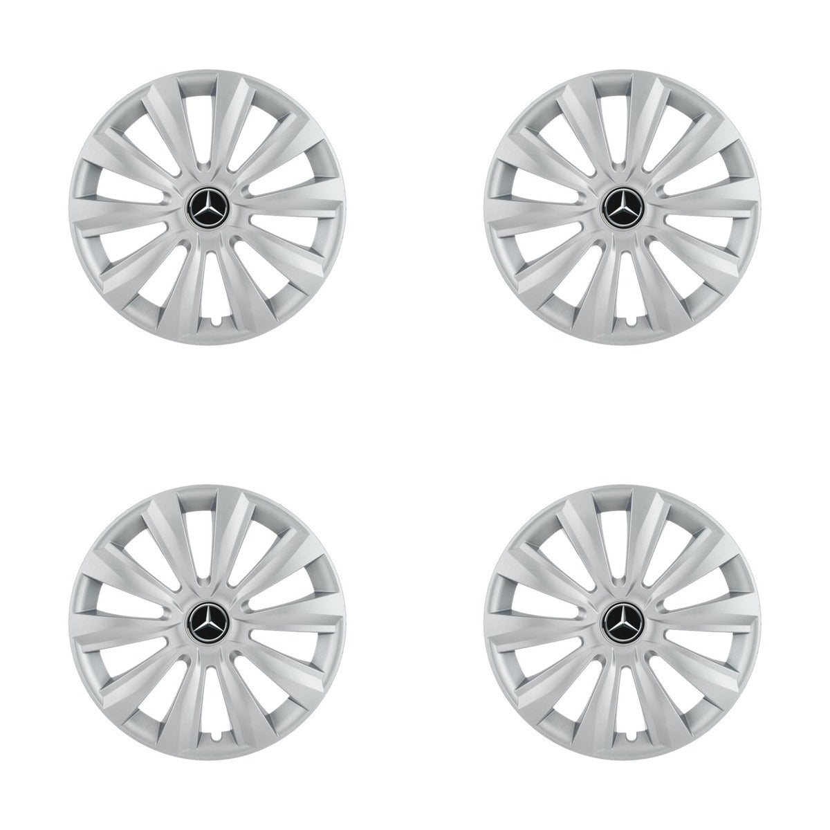 Set 4 Capace Roti, potrivite jantelor de R16, pentru Mercedes-Benz, model delta cromat
