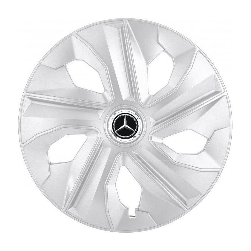 Set 4 Capace Roti, potrivite jantelor de R16, pentru Mercedes Benz, model luna cromat