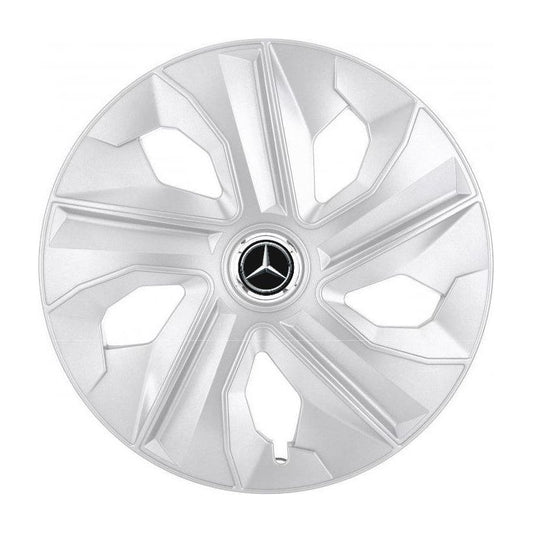 Set 4 Capace Roti, potrivite jantelor de R16, pentru Mercedes Benz, model luna cromat
