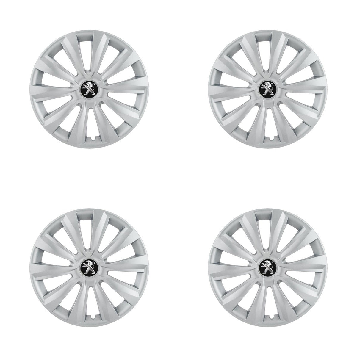 Set 4 Capace Roti, potrivite jantelor de R16, pentru Peugeot, model delta cromat