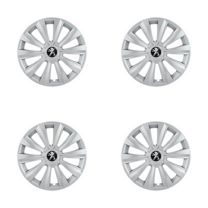 Set 4 Capace Roti, potrivite jantelor de R16, pentru Peugeot, model delta cromat