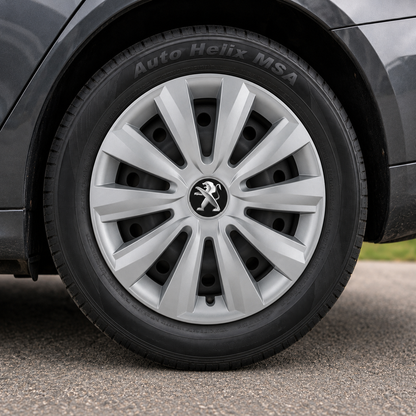 Set 4 Capace Roti, potrivite jantelor de R16, pentru Peugeot, model delta cromat