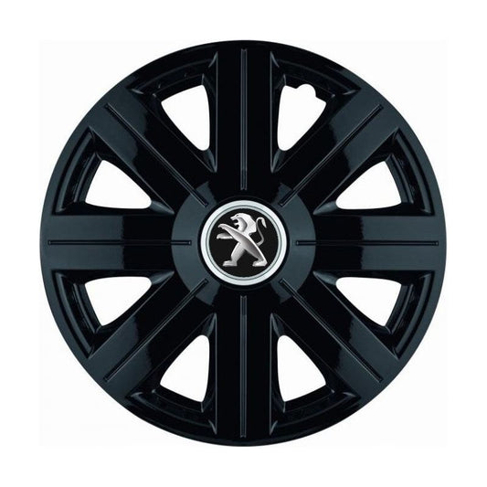 Set 4 Capace Roti, potrivite jantelor de R16, pentru Peugeot, model Cosmos Negru