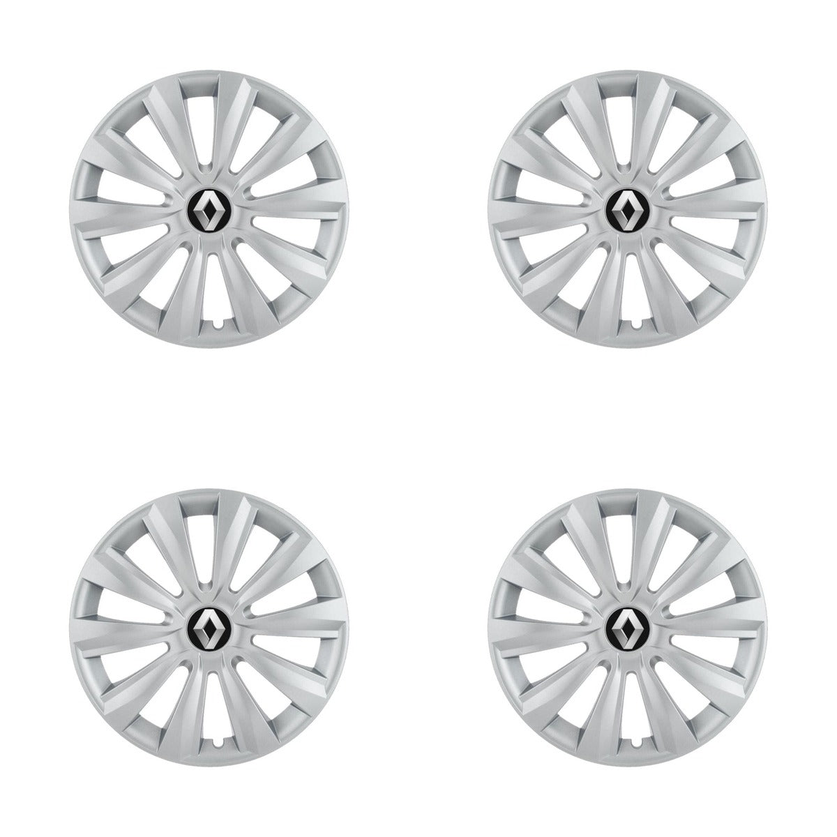 Set 4 Capace Roti, potrivite jantelor de R16, pentru Renault, model delta cromat