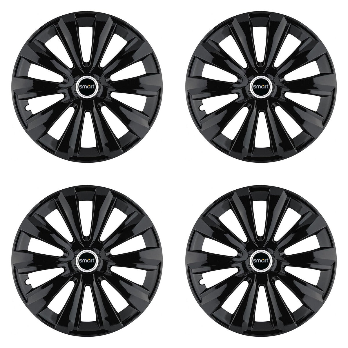 Set 4 Capace Roti, potrivite jantelor de R16, pentru Smart, model delta negru
