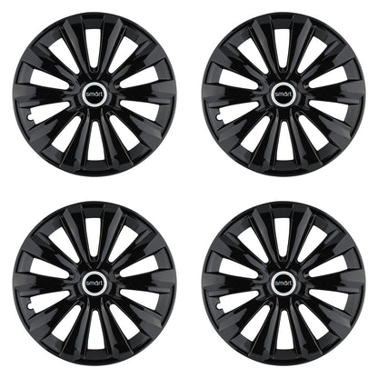 Set 4 Capace Roti, potrivite jantelor de R16, pentru Smart, model delta negru