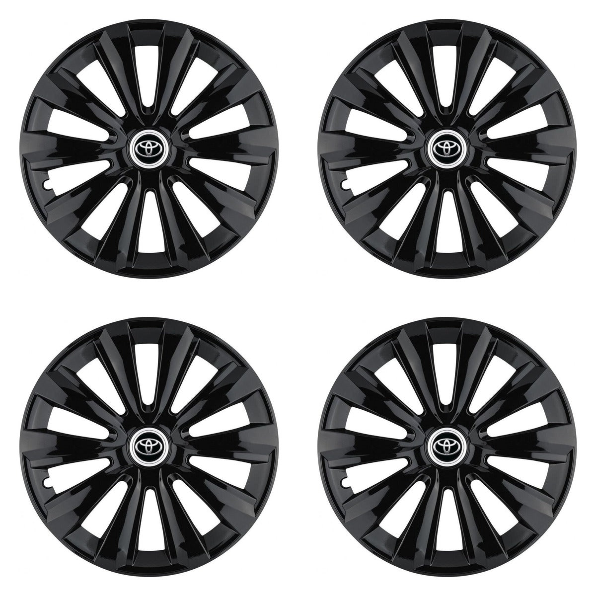 Set 4 Capace Roti, potrivite jantelor de R16, pentru Toyota, model delta negru