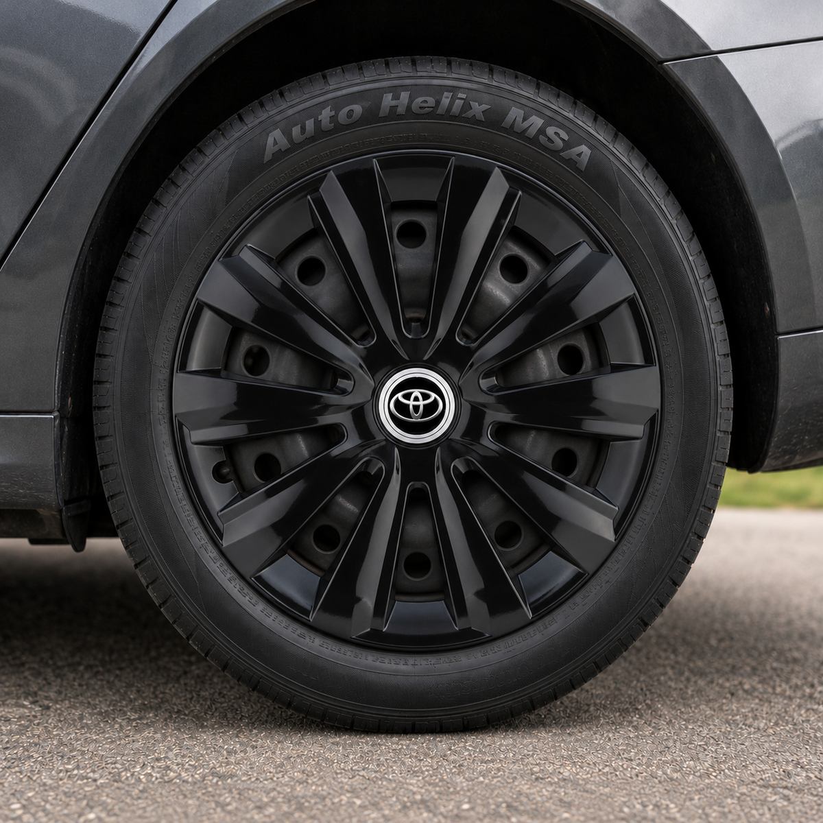 Set 4 Capace Roti, potrivite jantelor de R16, pentru Toyota, model delta negru