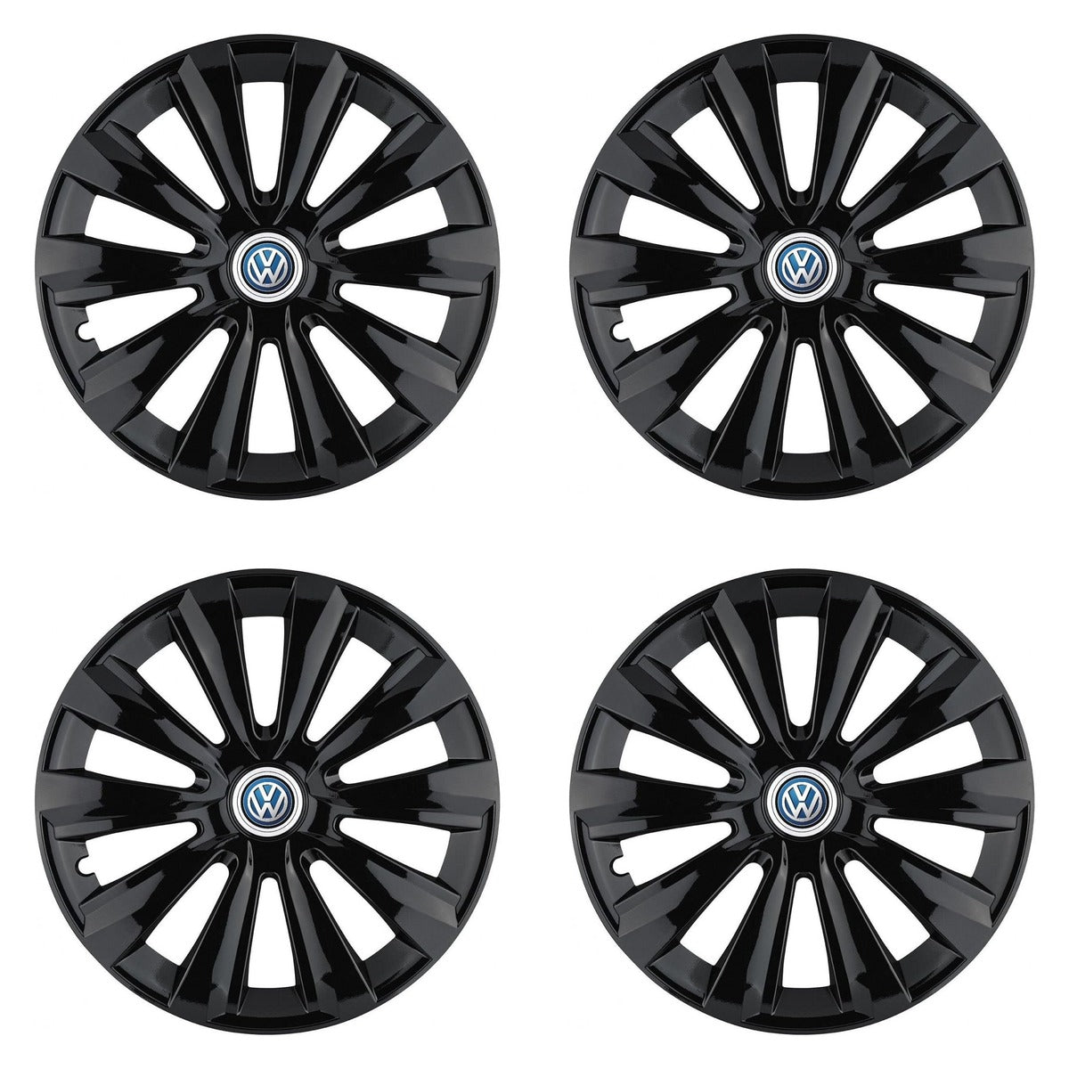 Set 4 Capace Roti, potrivite jantelor de R16, pentru Volkswagen, model delta negru