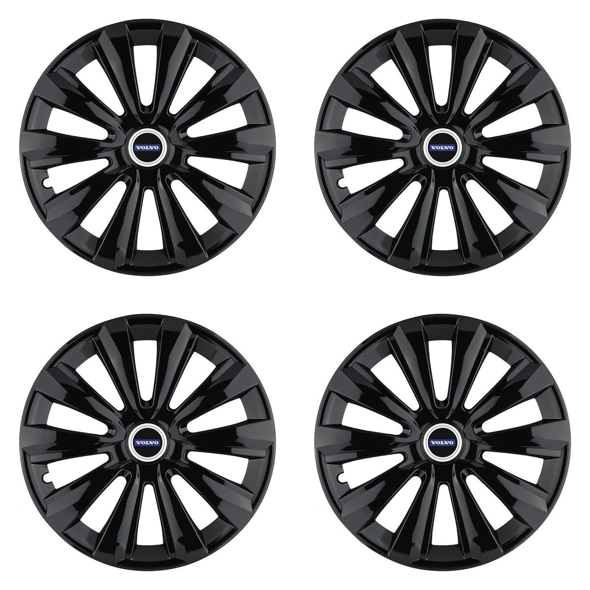 Set 4 Capace Roti, potrivite jantelor de R16, pentru Volvo, model delta negru