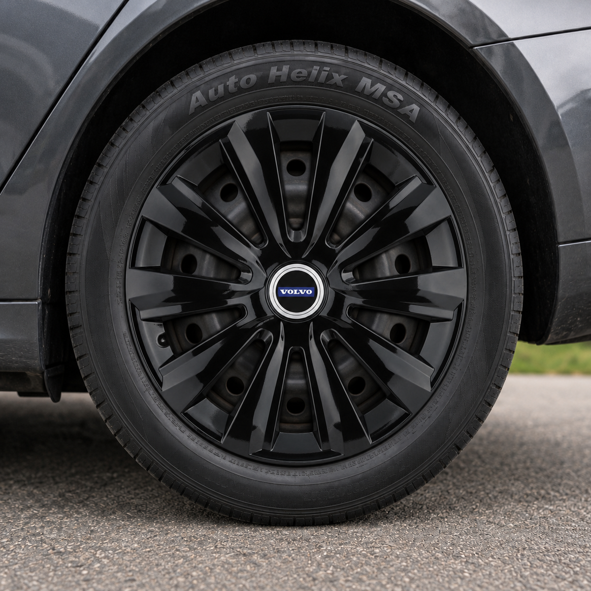 Set 4 Capace Roti, potrivite jantelor de R16, pentru Volvo, model delta negru