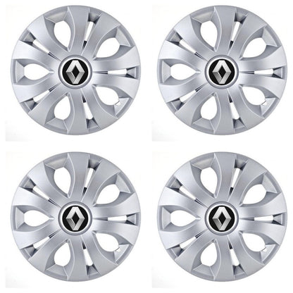 Set 4 Capace Roti, potrivite jantelor de R17, Compatibil Cu Renault, model top crom