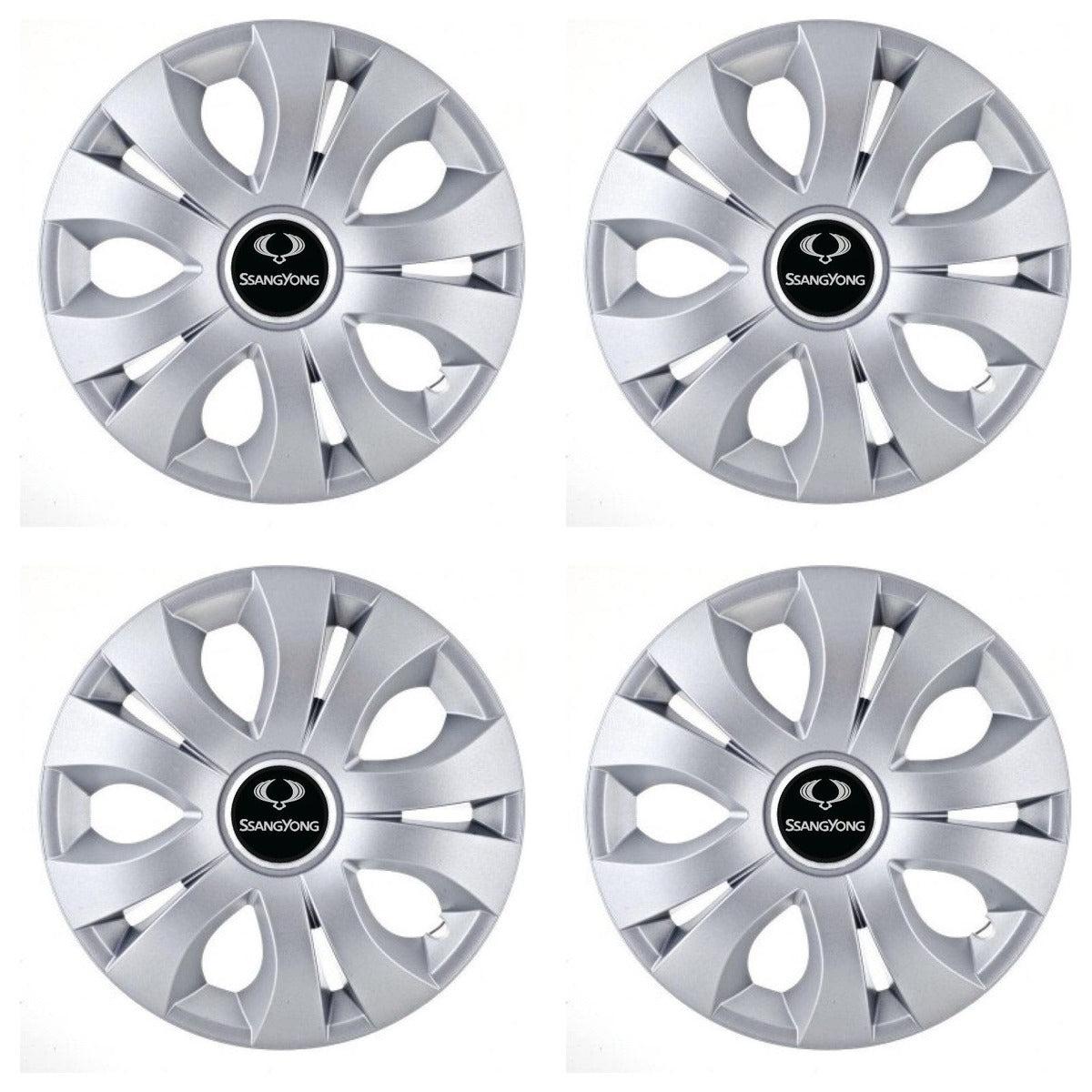 Set 4 Capace Roti, potrivite jantelor de R17, Compatibil Cu SsangYoung, model top crom