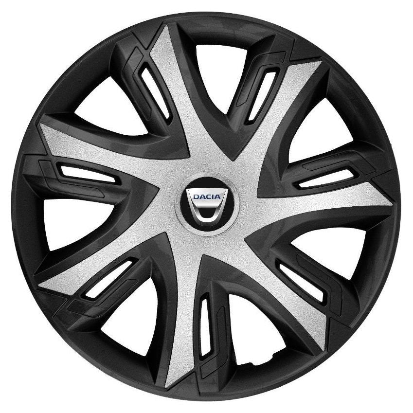 Set 4 capace roti power bicolor silver R14 Compatibil Cu Dacia