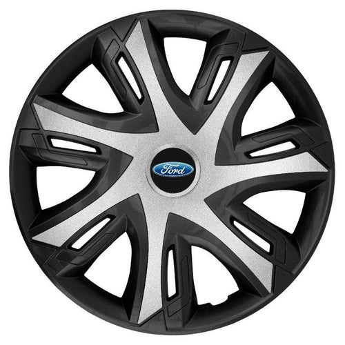 Set 4 capace roti power bicolor silver R14 Compatibil Cu Ford