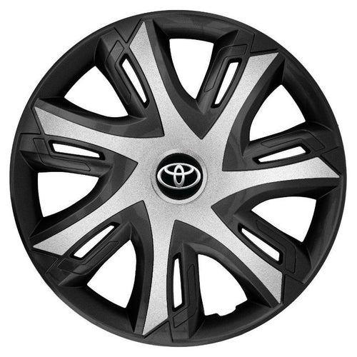 Set 4 capace roti Power Bicolor Silver R14 Compatibil Cu Toyota