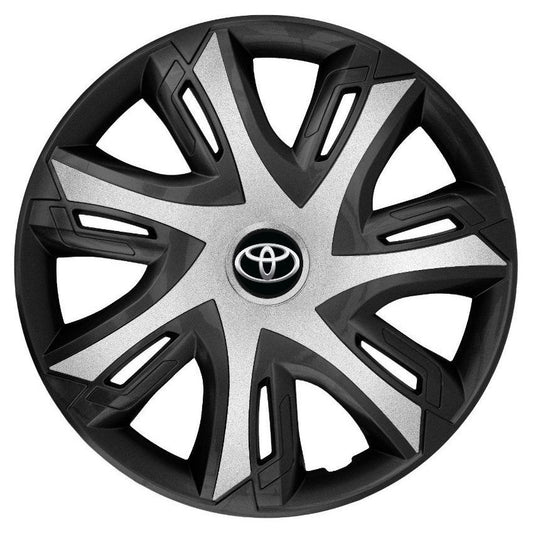 Set 4 capace roti Power Bicolor Silver R14 Compatibil Cu Toyota