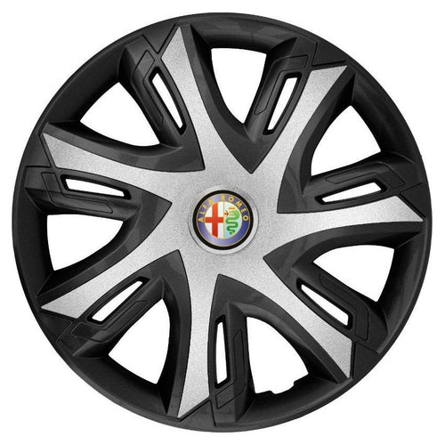 Set 4 capace roti power bicolor silver R15 Compatibil Cu Alfa Romeo