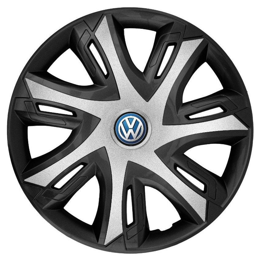 Set 4 capace roti Power Bicolor Silver R15 Compatibil Cu Volkswagen