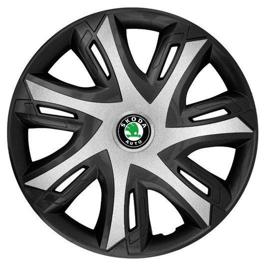 4 db-os Power Bicolor ezüst R16 Skoda kerékszett