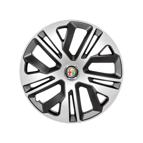 Set 4 Capace Roti 14 inchi (R14) Raven Gri-Negru, Compatibile Cu Alfa Romeo