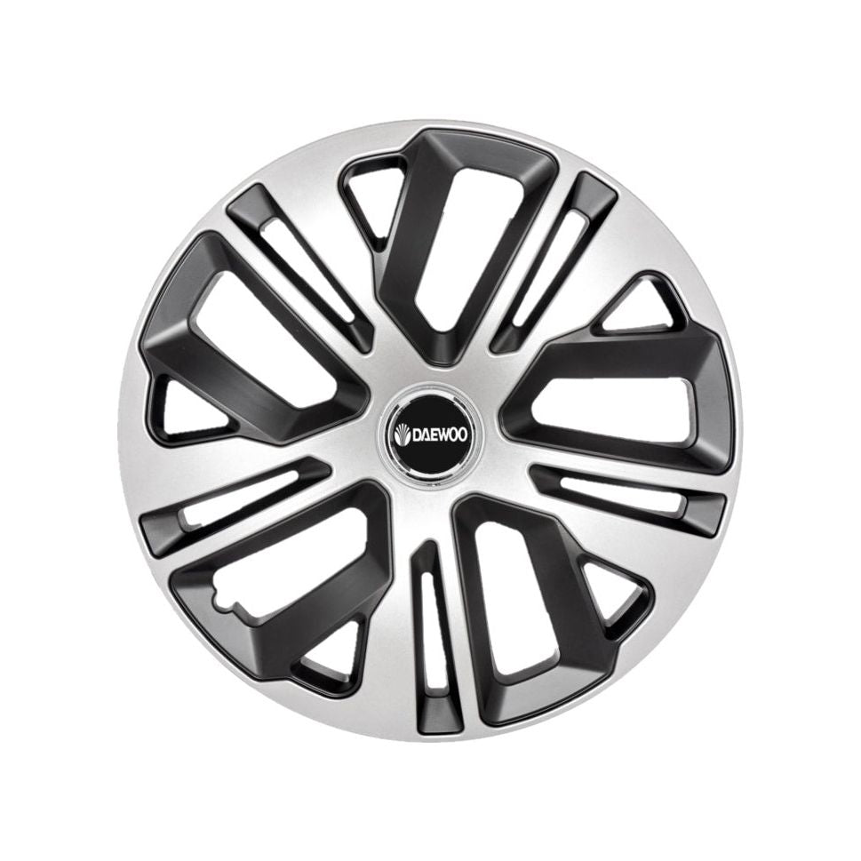 Set 4 Capace Roti 14 inchi (R14) Raven Gri-Negru, Compatibile Cu Daewoo