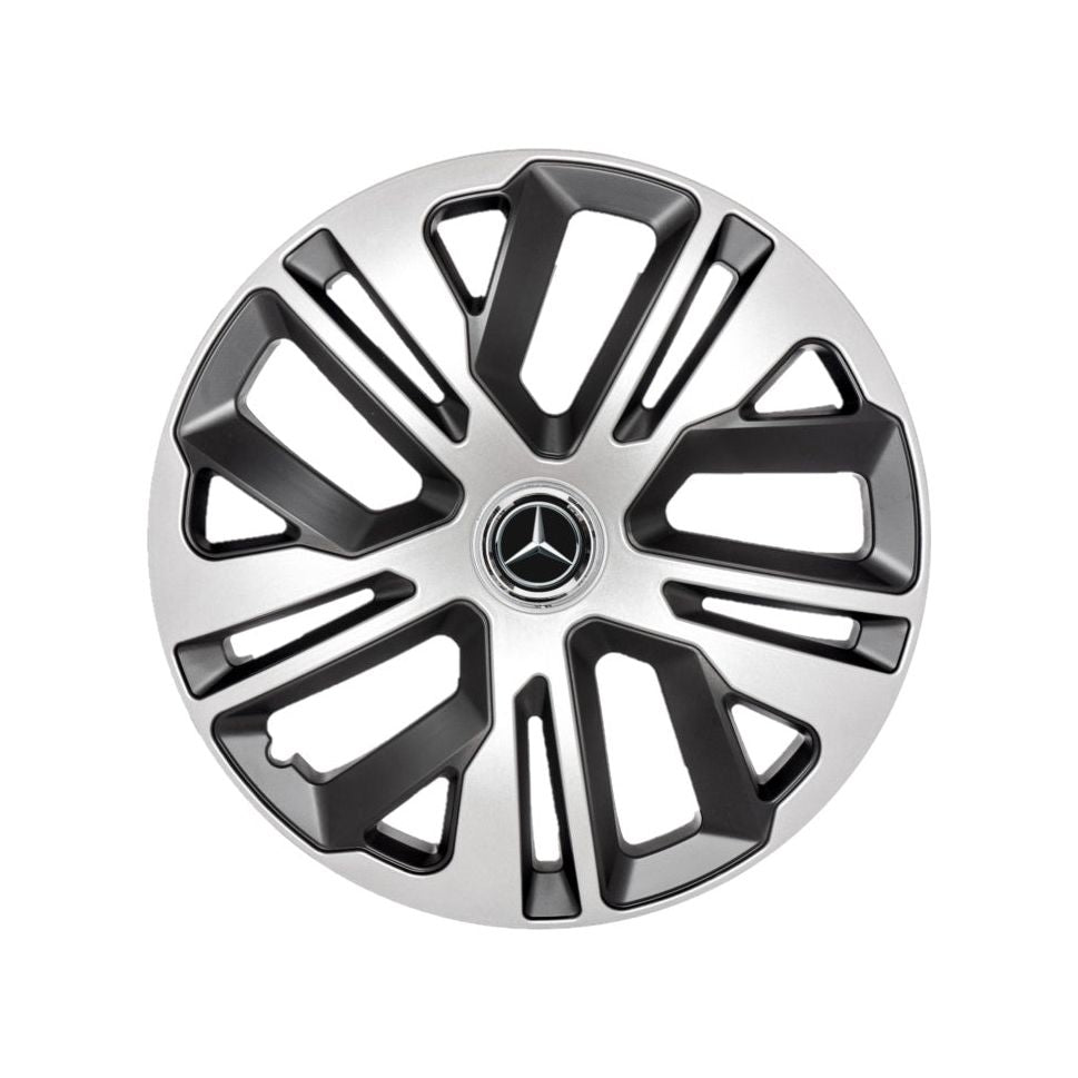 Set 4 capace roti Raven Gri-Negru R14, pentru gama auto Mercedes