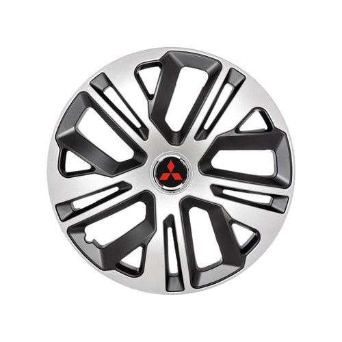 Set 4 Capace Roti 14 Inchi (R14)  Raven Gri-Negru, Compatibile Cu Mitsubisi