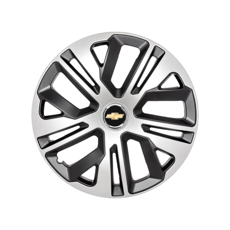 Set 4 capace roti Raven Gri-Negru R15, pentru gama auto Chevrolet