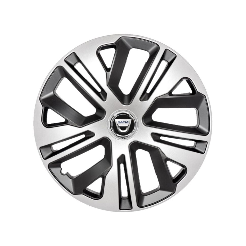 Set 4 capace roti Raven Gri-Negru R15, pentru gama auto Dacia