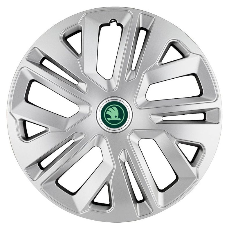 Set 4 Capace Roti 15 inchi (R15) Raven Gri, pentru Skoda Verde