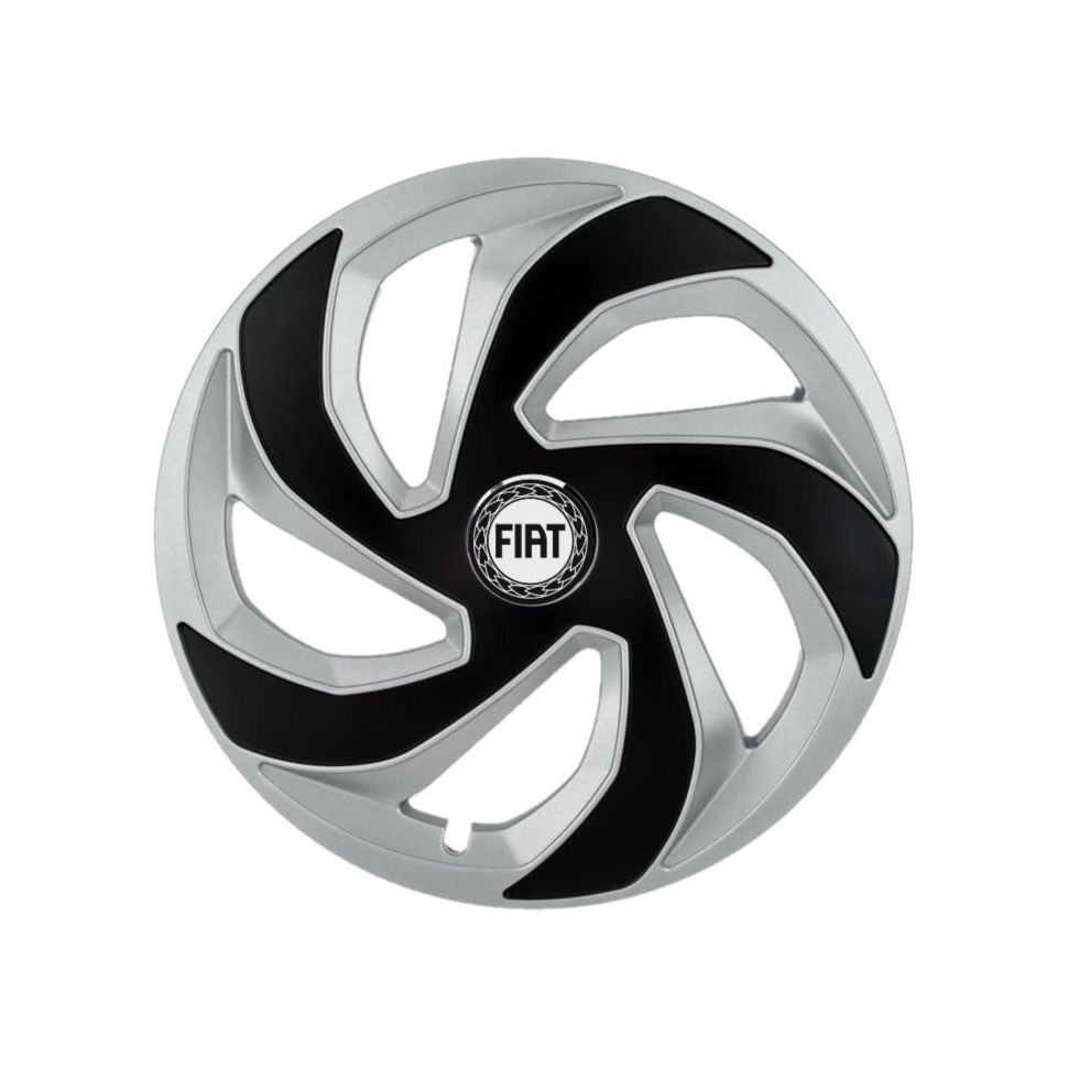 Set 4 capace roti Rex Gri-Negru R14 pentru gama auto Fiat
