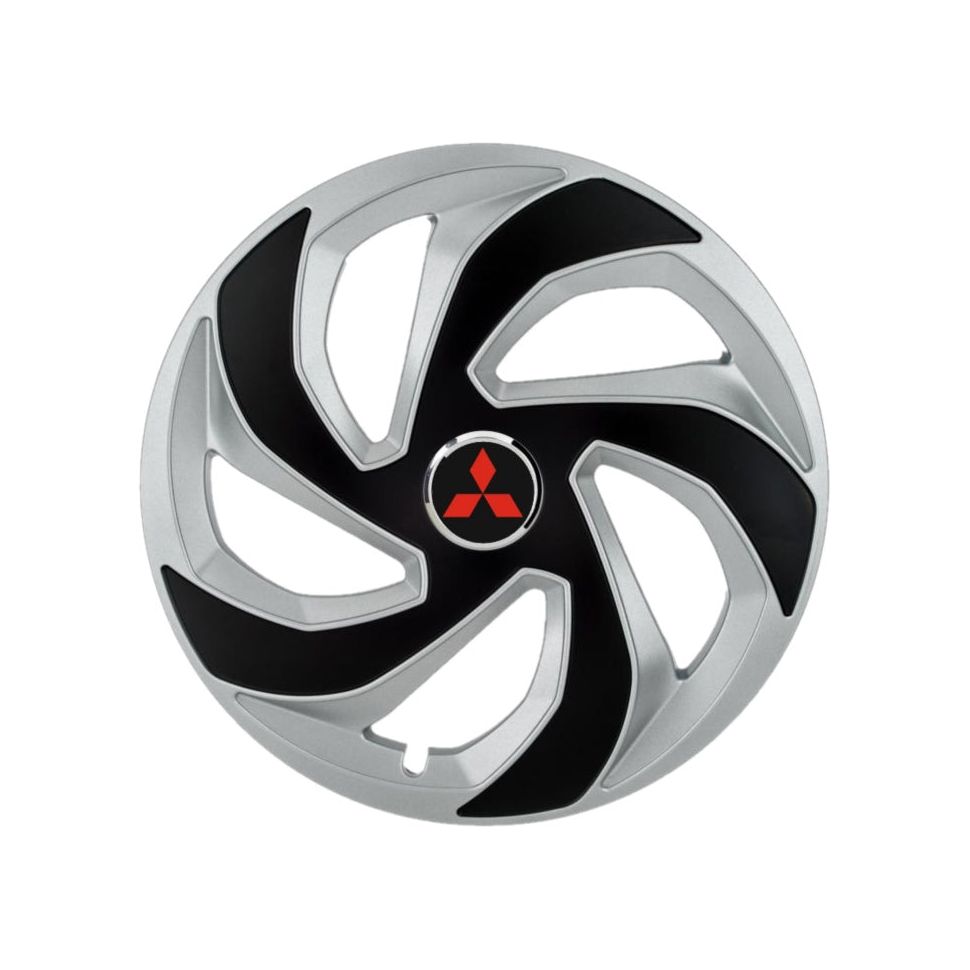 Set 4 capace roti Rex Gri-Negru R14 pentru gama auto Mitsubishi