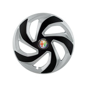 Set 4 capace roti Rex Gri-Negru R16 Compatibil Cu Alfa Romeo