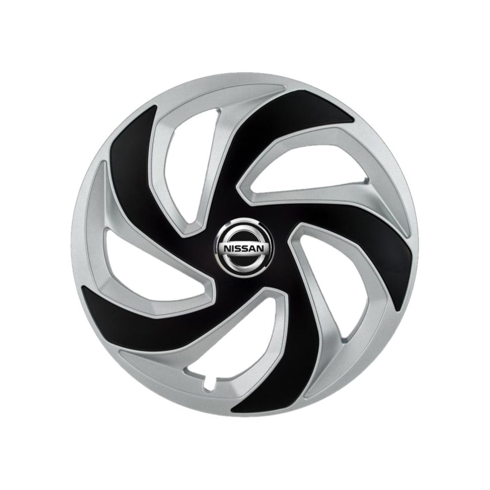 Set 4 capace roti Rex Gri-Negru R16 pentru gama auto Nissan
