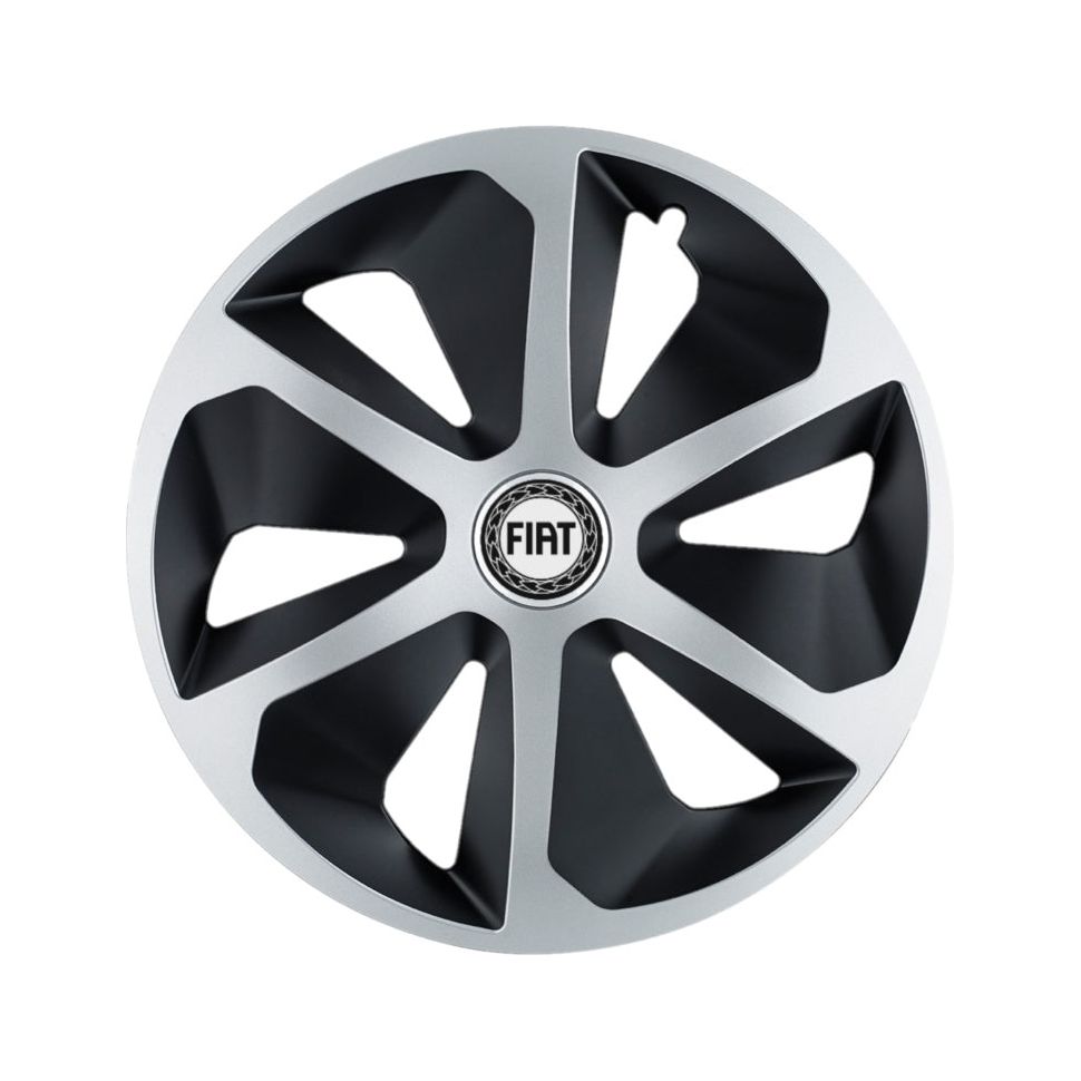 Set 4 capace roti Roco Gri-Negru R13 pentru gama auto Fiat