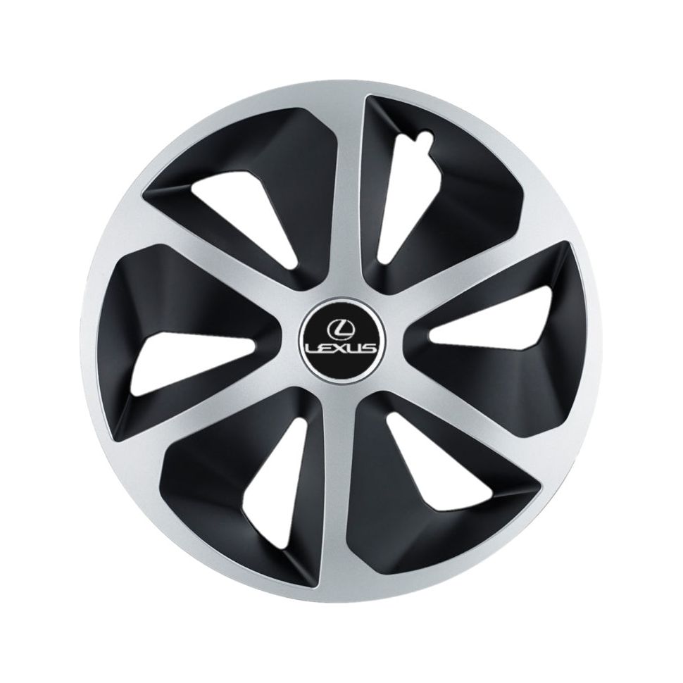Set 4 capace roti Roco Gri-Negru R13 pentru gama auto Lexus
