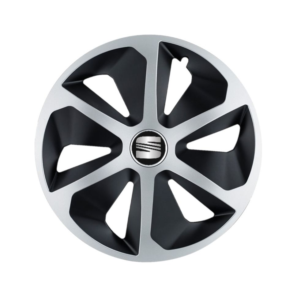 Set 4 capace roti Roco Gri-Negru R13 pentru gama auto Seat
