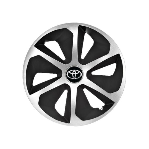 4 darabos Roco szürke-fekete R13 dísztárcsa Toyota személygépkocsikhoz