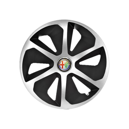 Set 4 capace roti Roco Gri-Negru R14 Compatibil Cu Alfa Romeo