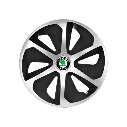 Set 4 capace roti Roco Gri-Negru R14 Compatibil Cu Skoda