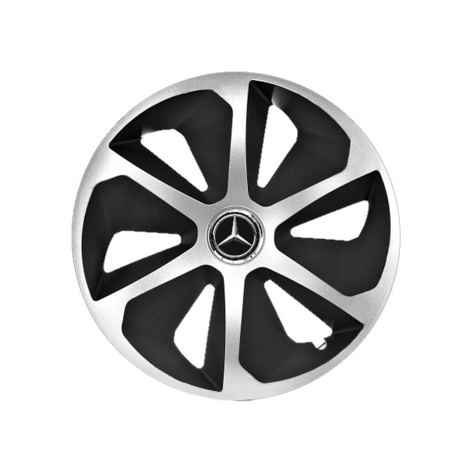 Set 4 capace roti Roco Gri-Negru R15 pentru gama auto Mercedes-Benz