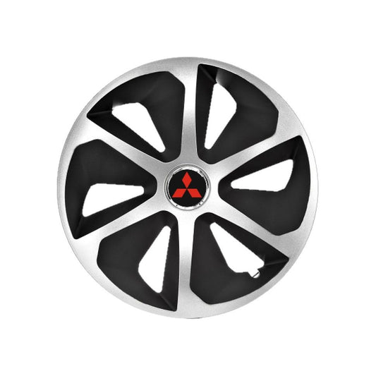 4 darabos Roco szürke-fekete kerékborítás készlet R15, Mitsubishi-kompatibilis