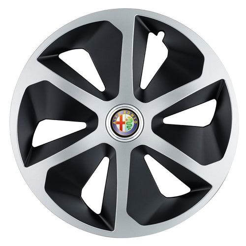 Set 4 capace roti Roco Gri-Negru R17 pentru gama auto Alfa Romeo